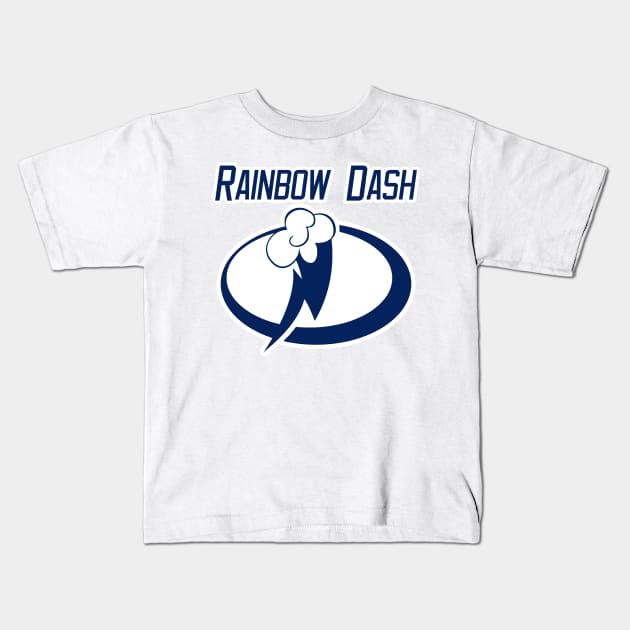 Rainbow Dash (Lightning) Kids T-Shirt by euryoky